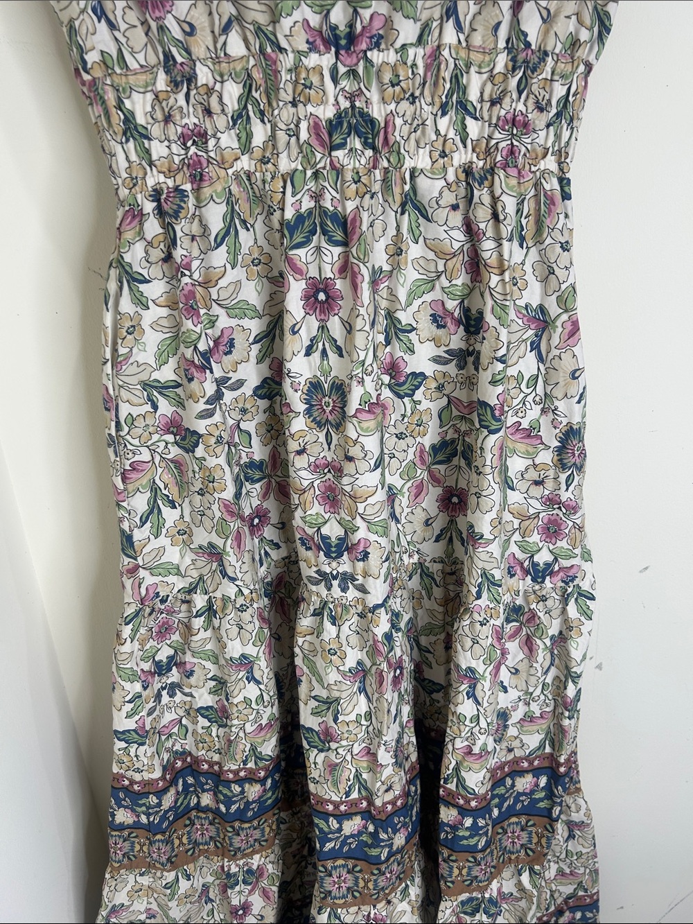 CYNTHIA ROWLEY Floral Tiered Maxi Dress Size Small - Picture 12 of 14